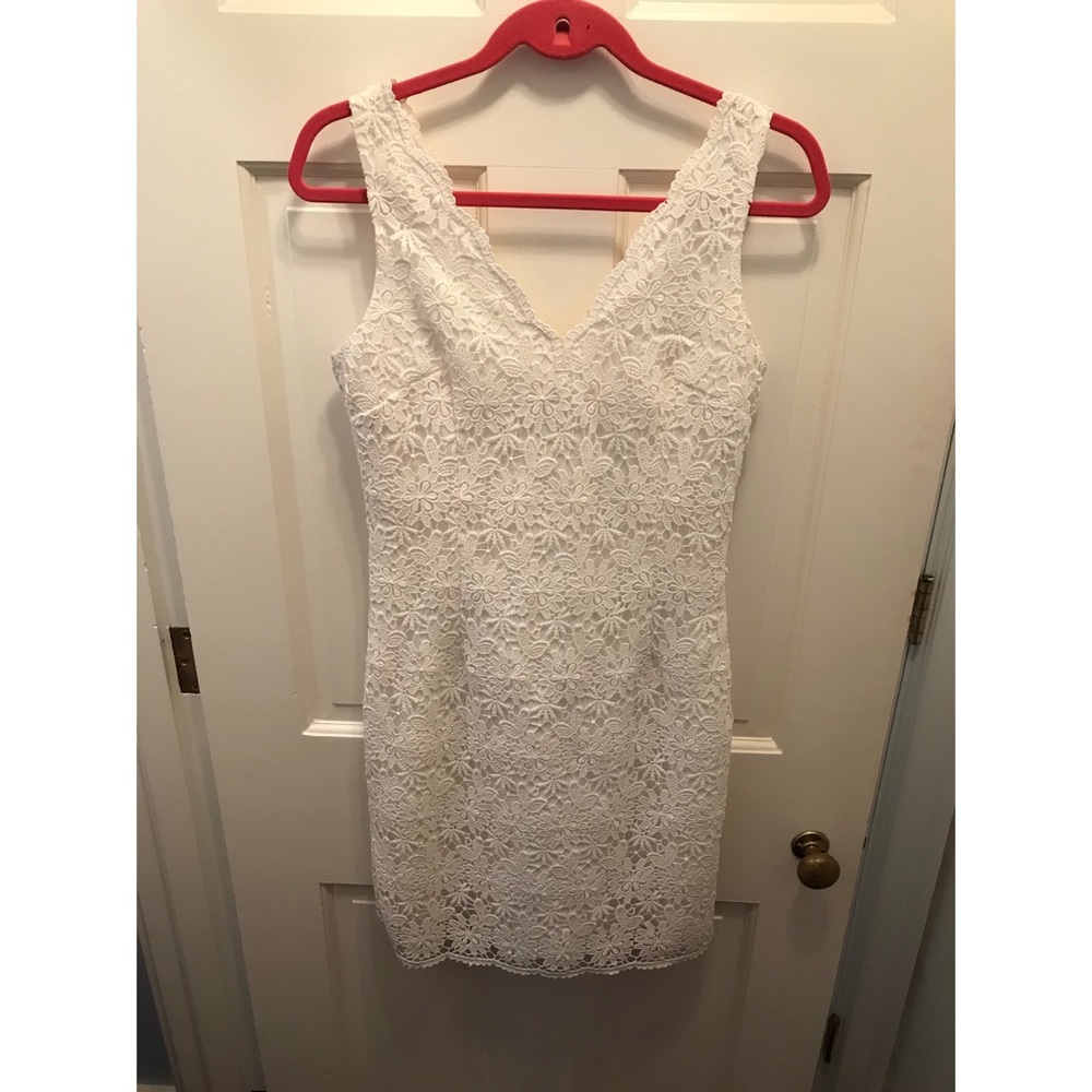 Ann Taylor Loft White Lace Tank Dress